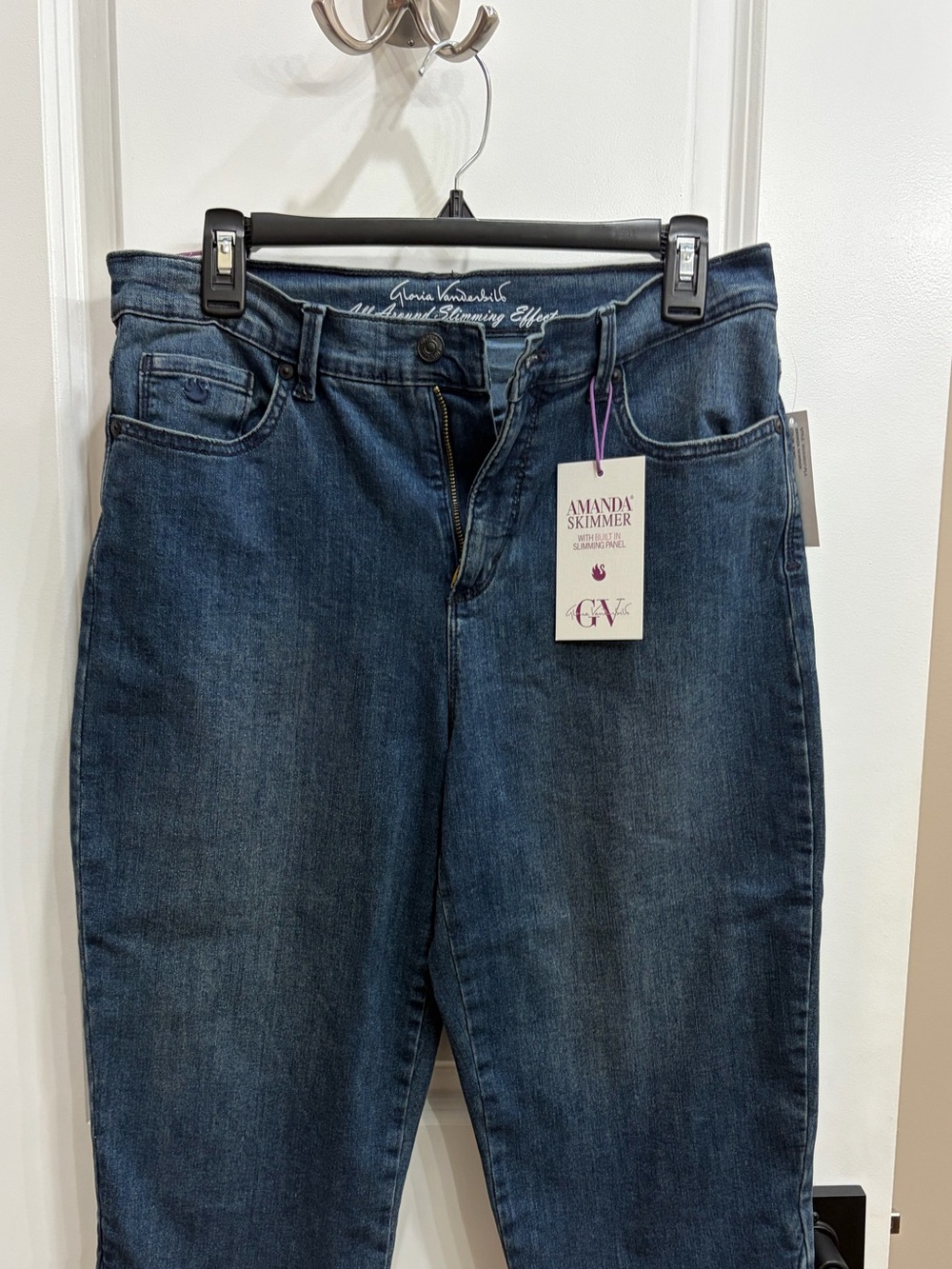 Gloria Vanderbilt Amanda Skimmer Dark Blue Women's capris